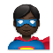 Man Superhero- Dark Skin Tone emoji on LG